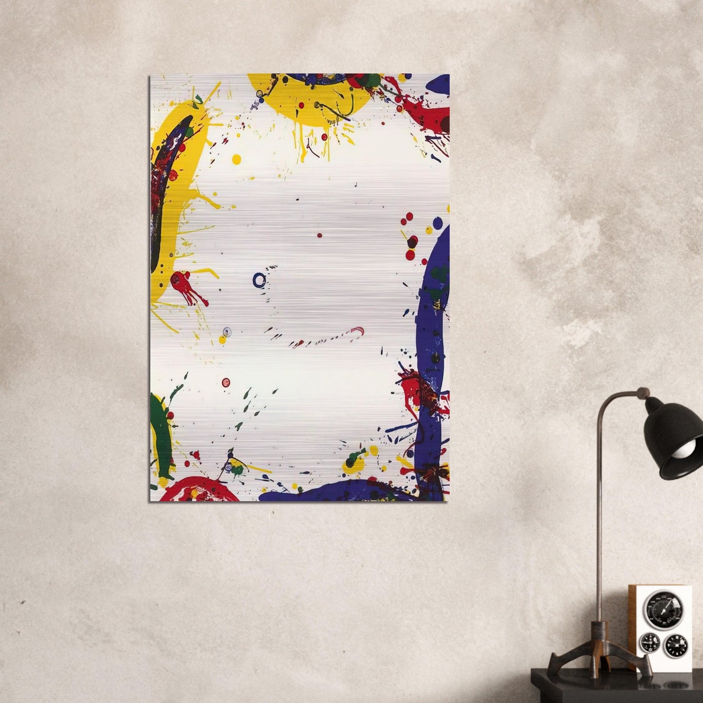 Upper Yellow II  Lembark L73  - Sam Francis Brushed Aluminum Print - 70x100 cm / 28x40 inches | Sam Francis Aluminum Print | Sam Francis Prints