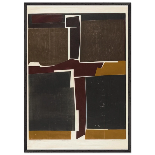 Singular Image - 1964 United States - Will Barnet 70x100 cm / 28x40 inches Framed Art Print – Black Wooden Frame