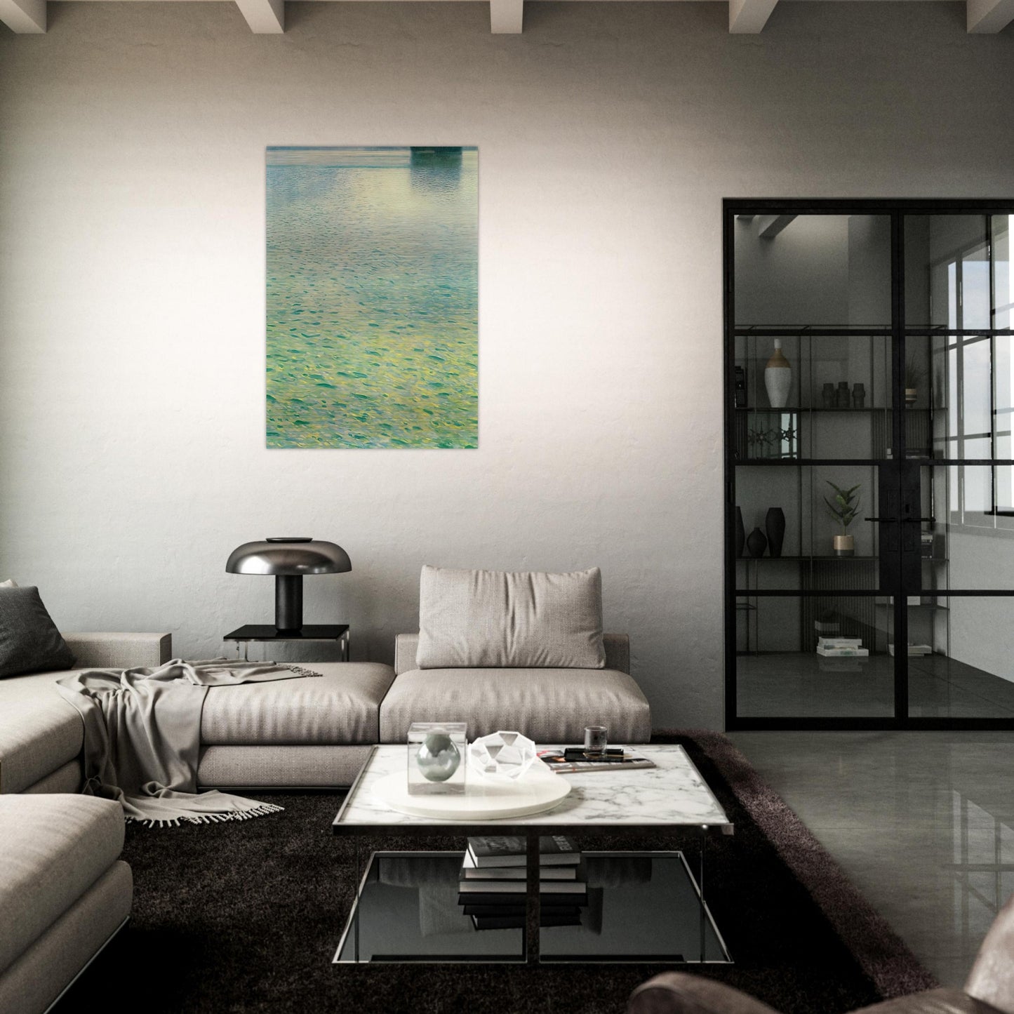ISLAND IN THE ATTERSEE - Gustav Klimt Brushed Aluminum Print - 70x100 cm / 28x40 inches | Gustav Klimt Aluminum Print | Gustav Klimt Prints