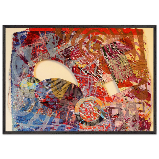 Manet III - Sam Gilliam 70x100 cm / 28x40 inches Framed Art Print – Black Wooden Frame