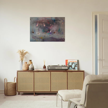 Grey Fireworks, 1982- - Helen Frankenthaler Brushed Aluminum Print - 70x100 cm / 28x40 inches | Helen Frankenthaler Aluminum Print | Helen Frankenthaler Prints