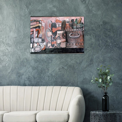 THE STREET 1977 - Philip Guston Brushed Aluminum Print - 70x100 cm / 28x40 inches | Philip Guston Aluminum Print | Philip Guston Prints