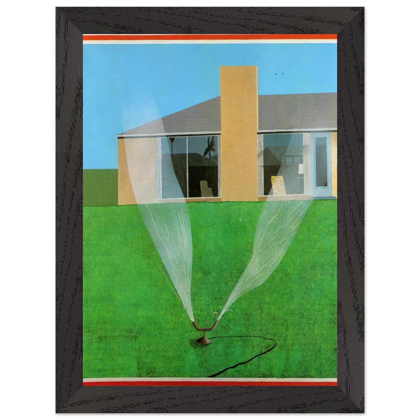 David Hockney - David Hockney Wall art - 60x80 cm / 24x32 inches - Premium Wooden Framed Poster With Fine Art Paper-canvas - Black frame