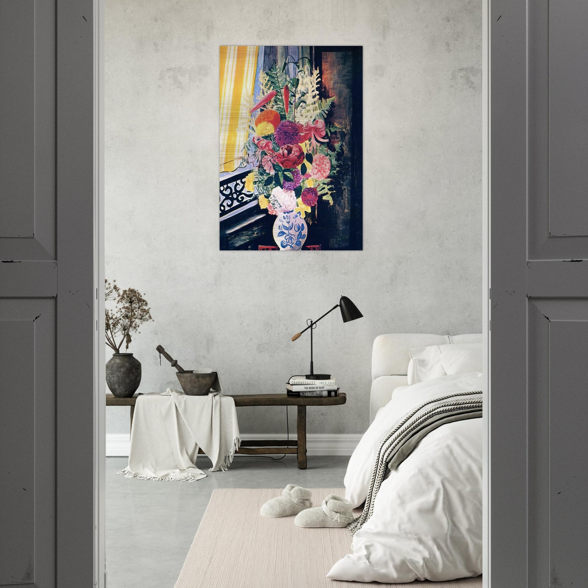 BOUQUET OF VARIOUS FLOWERS 1927 - Moise Kisling Brushed Aluminum Print - 70x100 cm / 28x40 inches | Moise Kisling Aluminum Print | Moise Kisling Prints