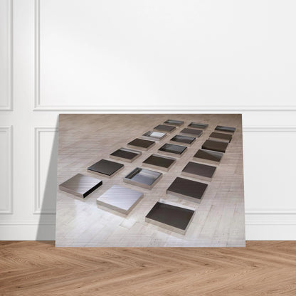 Untitled - 1977 - Donald Judd Brushed Aluminum Print - 70x100 cm / 28x40 inches | Donald Judd Aluminum Print | Donald Judd Prints