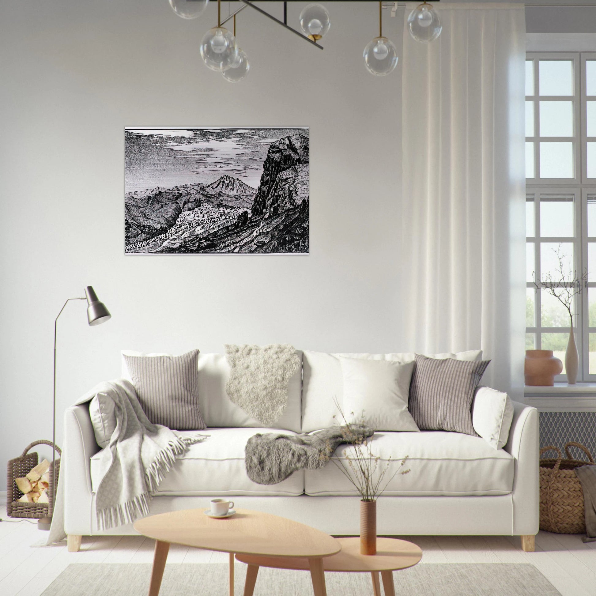 CALTAVUTURO IN THE MADONIE MOUNTAINS SICILY - MC Escher Brushed Aluminum Print - 70x100 cm / 28x40 inches | MC Escher Aluminum Print | MC Escher Prints