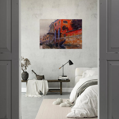 The Red House - claude monet Brushed Aluminum Print - 70x100 cm / 28x40 inches | claude monet Aluminum Print | claude monet Prints