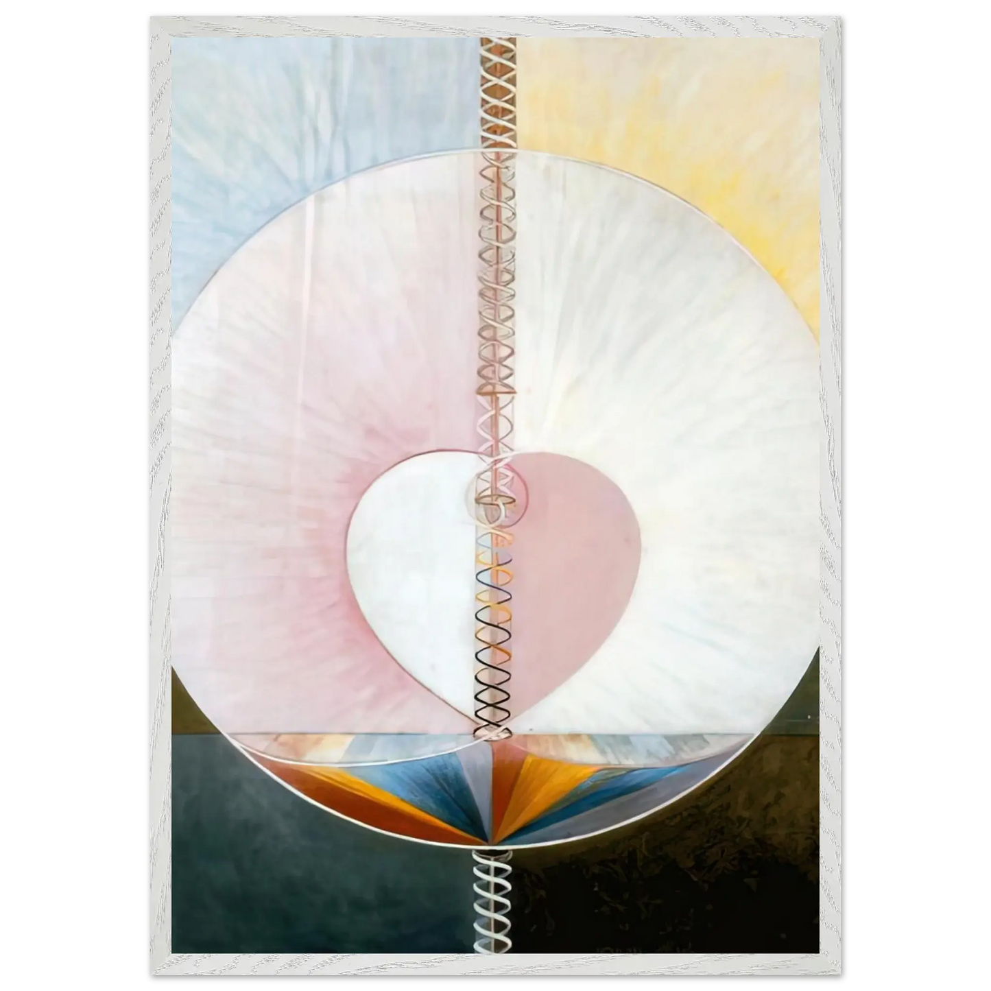 Hilma af Klint - WHAT A HUMAN BEING IS 1910 Wall art - A2 (42 x 59.4  cm) - Premium Wooden Framed Poster With Fine Art Paper - Black frame