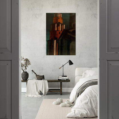 THE TOWER - Giorgio de Chirico Brushed Aluminum Print - 70x100 cm / 28x40 inches | Giorgio de Chirico Aluminum Print | Giorgio de Chirico Prints