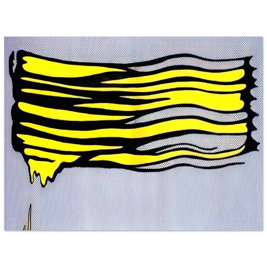 Roy Lichtenstein - YELLOW BRUSHSTROKE II 1965  75x100 cm / 30x40inches Fine Art Poster
