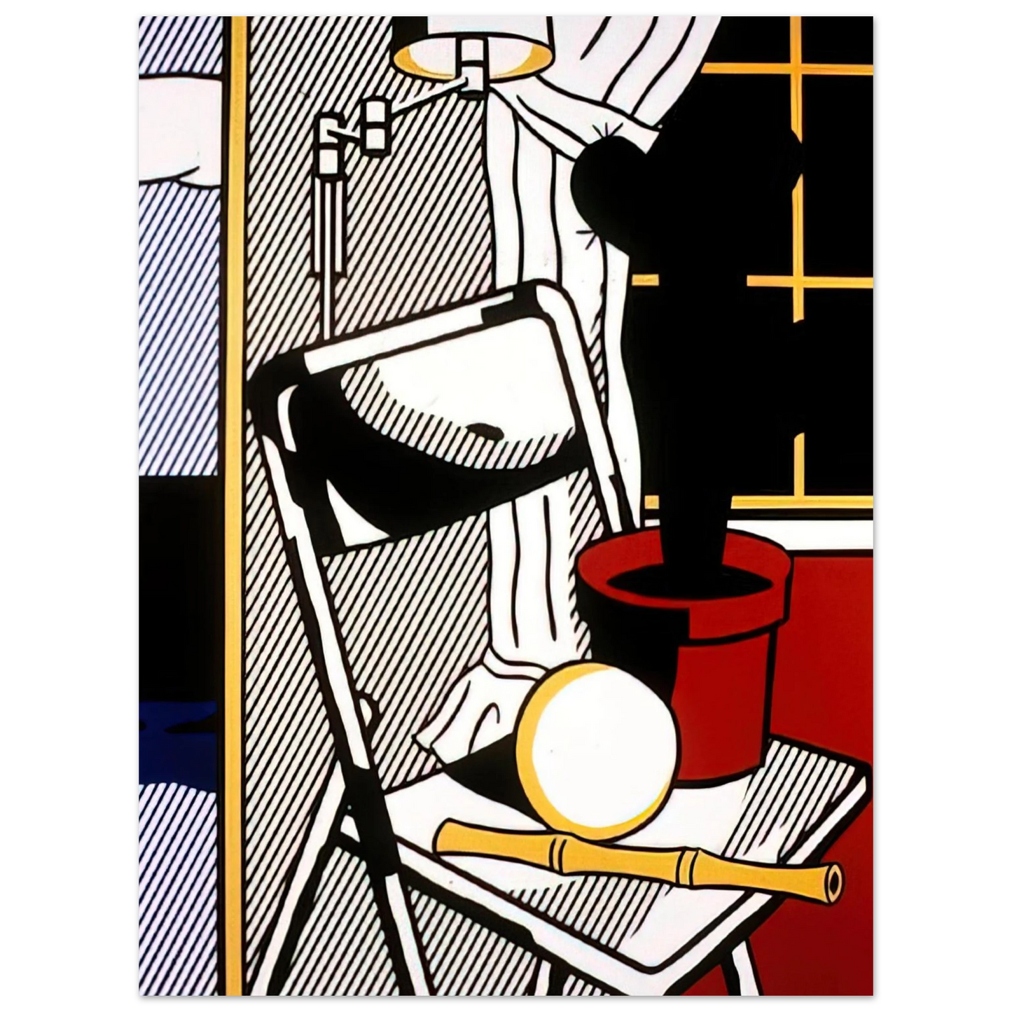 Roy Lichtenstein - INTERIOR WITH CACTUS 1978  75x100 cm / 30x40inches Fine Art Poster