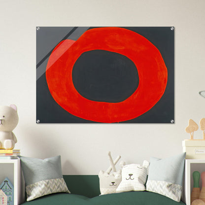 Red Circle on Black - 1965 - Jiro Yoshihara Acrylic Print - 70x100 cm / 28x40″ inches | Jiro Yoshihara Wall Art | Jiro Yoshihara Prints