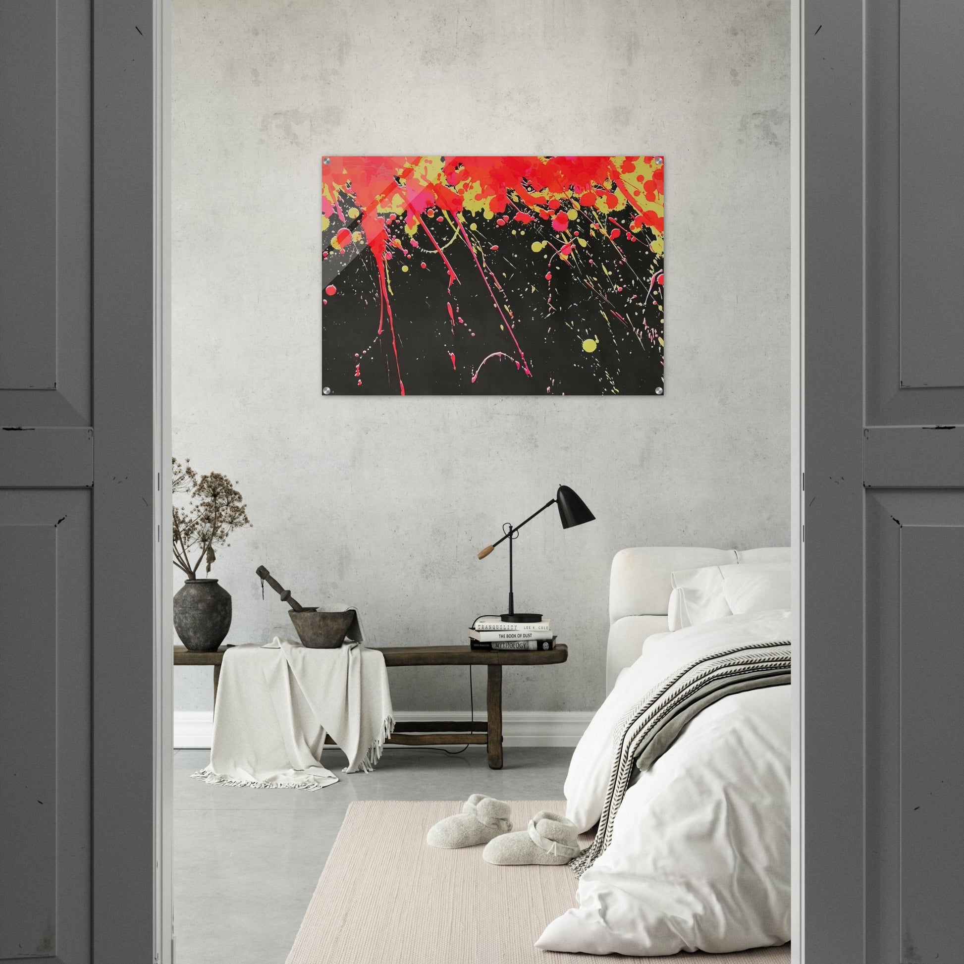 Fireworks - 1973 - Walasse Ting Acrylic Print - 70x100 cm / 28x40″ inches | Walasse Ting Wall Art | Walasse Ting Prints
