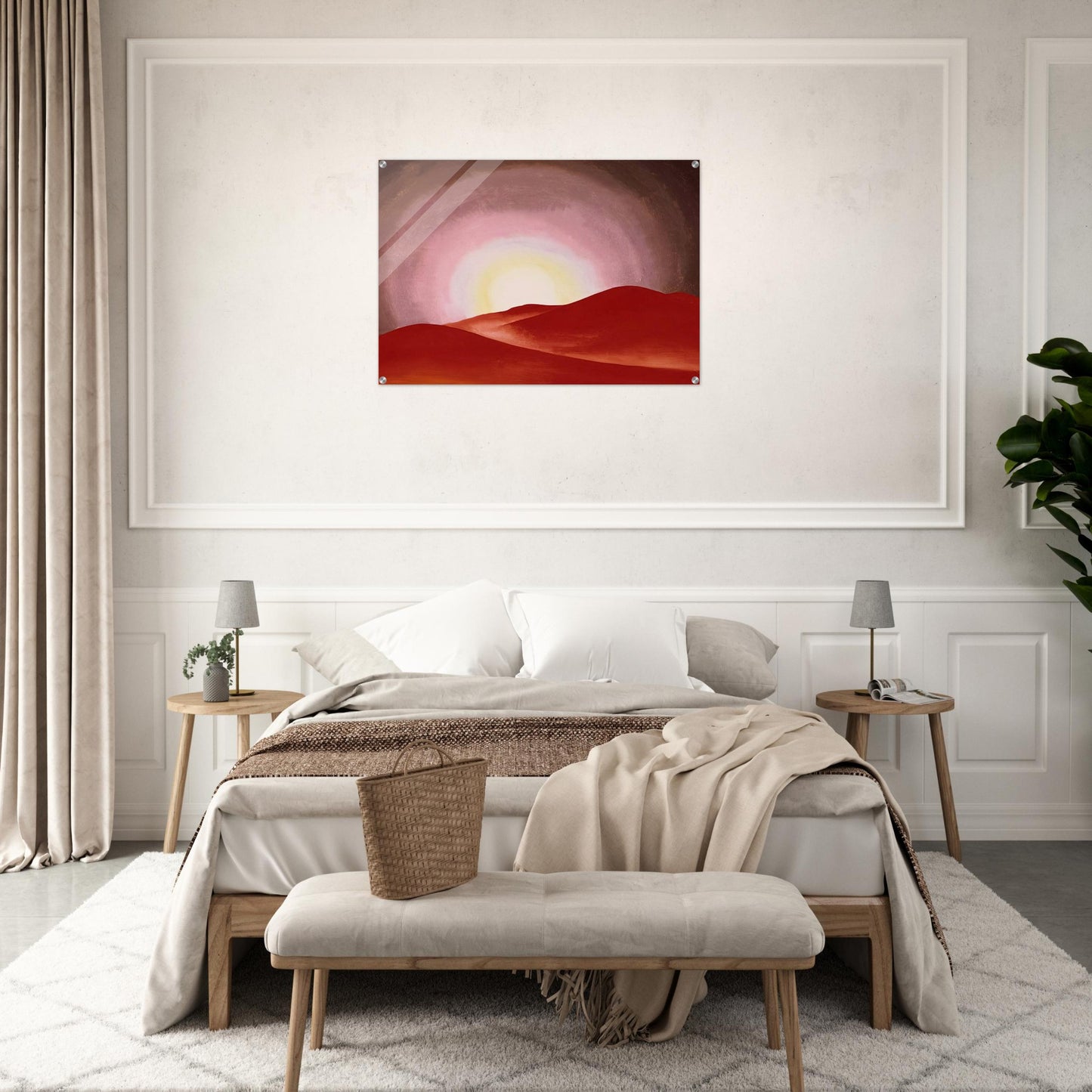 Red Hills, Lake George - Georgia O'Keeffe Acrylic Print - 70x100 cm / 28x40″ inches | Georgia O'Keeffe Wall Art | Georgia O'Keeffe Prints