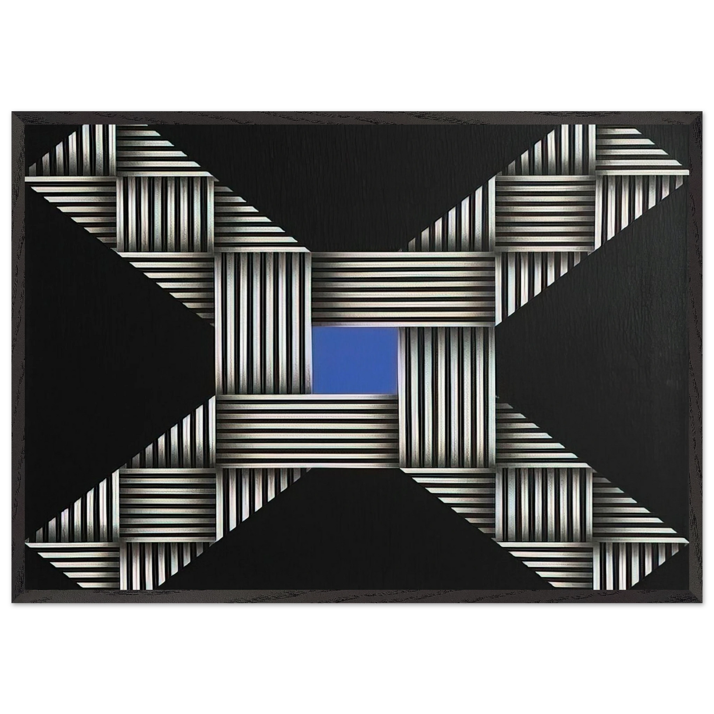 OVNI - 1967 - Omar Rayo 70x100 cm / 28x40 inches Framed Art Print – Black Wooden Frame
