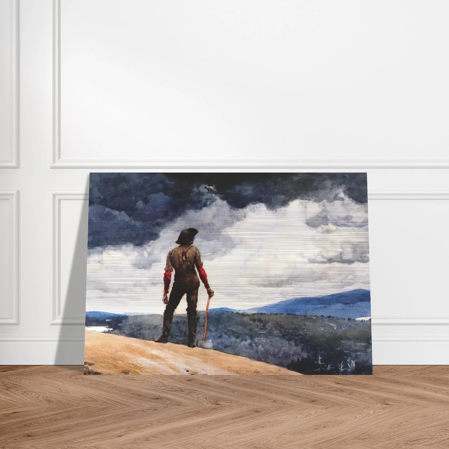 THE WOODCUTTER - Winslow Homer Brushed Aluminum Print - 70x100 cm / 28x40 inches | Winslow Homer Aluminum Print | Winslow Homer Prints