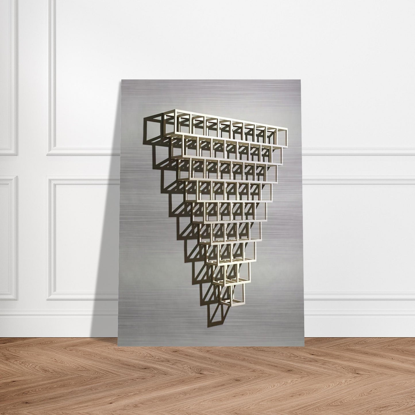 9-8-7-6-5-4-3-2-1 Half Off - Sol LeWitt Brushed Aluminum Print - 70x100 cm / 28x40 inches | Sol LeWitt Aluminum Print | Sol LeWitt Prints