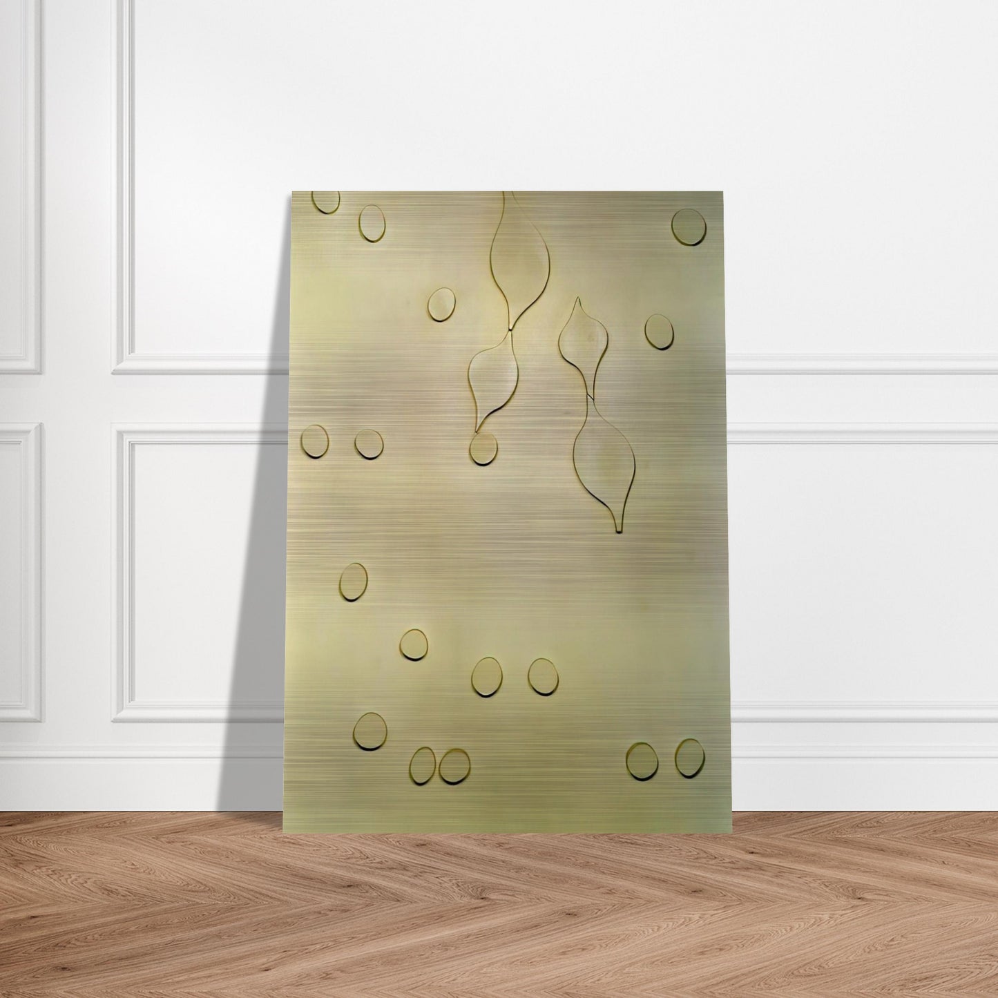 Leafage and Drops - Jean Arp Brushed Aluminum Print - 70x100 cm / 28x40 inches | Jean Arp Aluminum Print | Jean Arp Prints