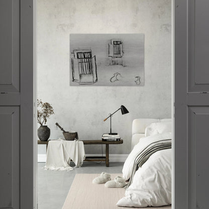 Barred Windows - Vincent van Gogh Brushed Aluminum Print - 70x100 cm / 28x40 inches | Vincent van Gogh Aluminum Print | Vincent van Gogh Prints