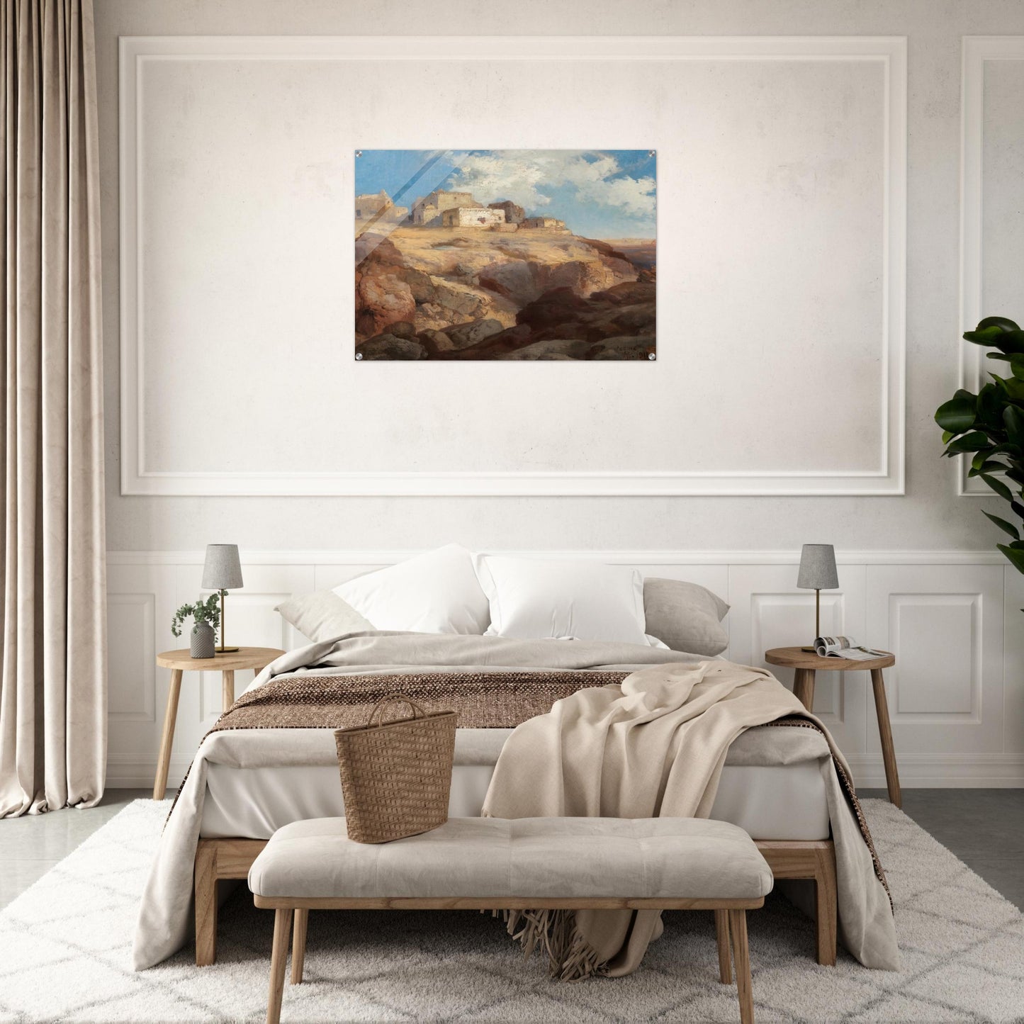 A Bit of Acoma New Mexico - Thomas Moran Acrylic Print - 70x100 cm / 28x40″ inches