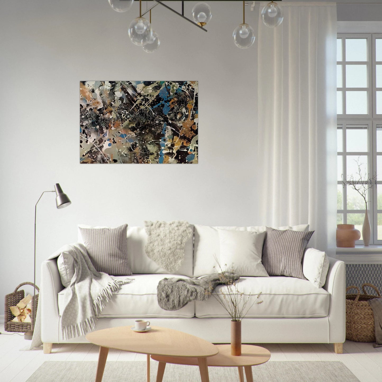 NOT_DETECTED_185248 - Jackson Pollock Brushed Aluminum Print - 70x100 cm / 28x40 inches | Jackson Pollock Aluminum Print | Jackson Pollock Prints