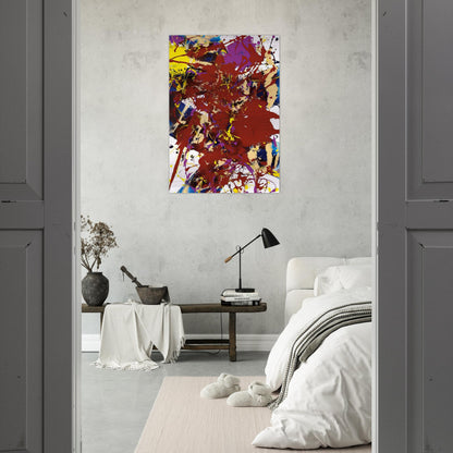 Untitled  SFP94-99  SFF 1781  - Sam Francis Brushed Aluminum Print - 70x100 cm / 28x40 inches | Sam Francis Aluminum Print | Sam Francis Prints