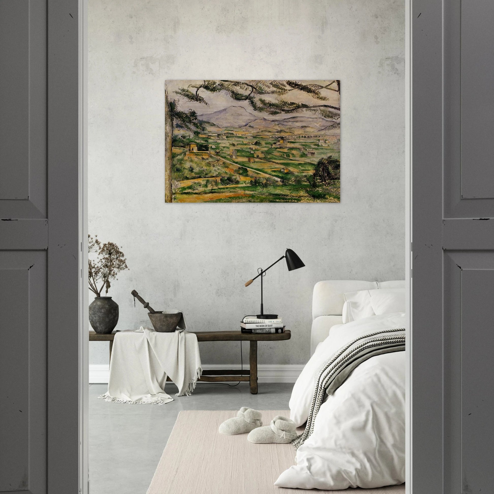 Mont Sainte-Victoire with Large Pine - Paul Cézanne Brushed Aluminum Print - 70x100 cm / 28x40 inches | Paul Cézanne Aluminum Print | Paul Cézanne Prints