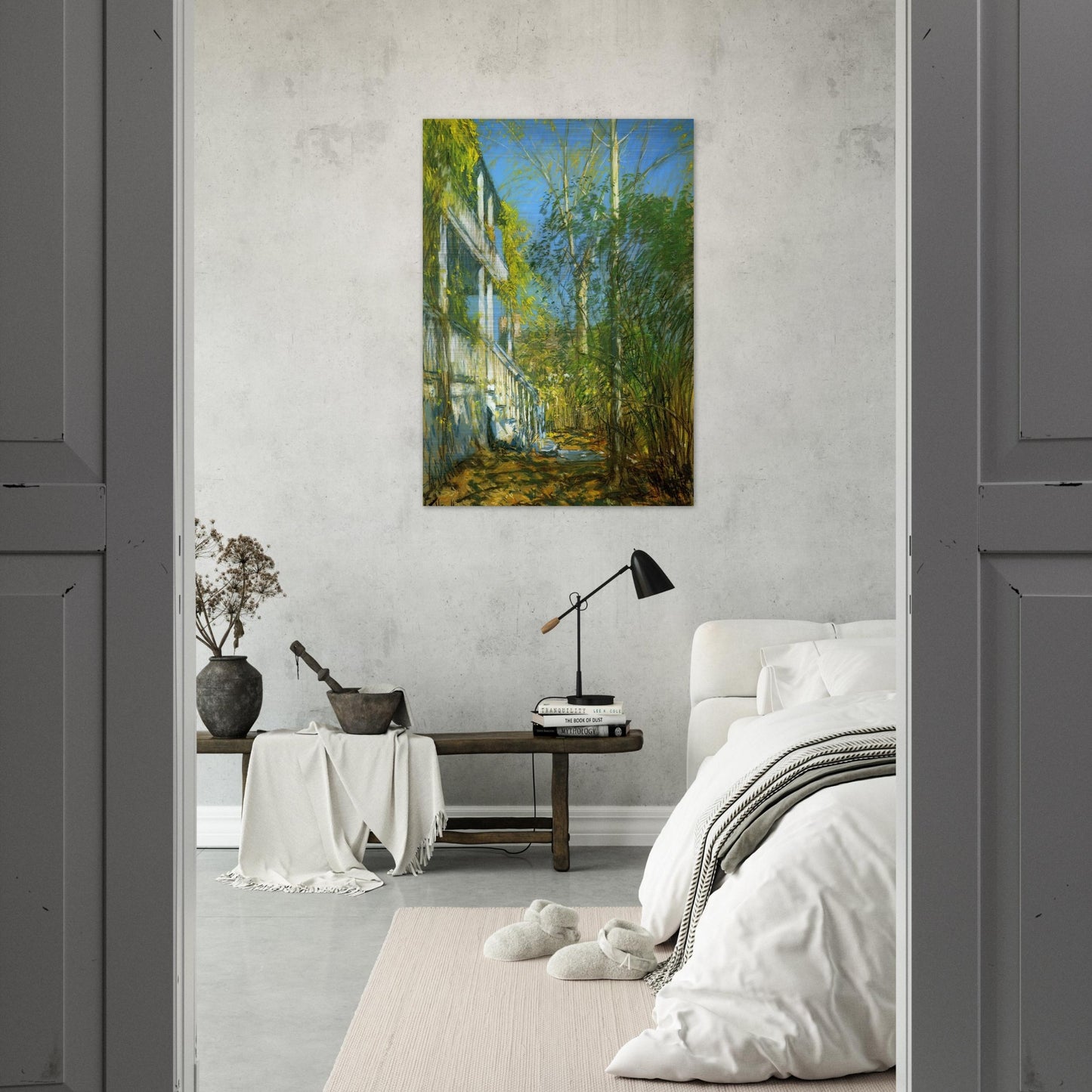 Summer at Cos Cob - Childe Hassam Brushed Aluminum Print - 70x100 cm / 28x40 inches | Childe Hassam Aluminum Print | Childe Hassam Prints