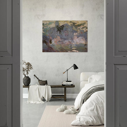 PLAYA PORT ALGUER FROM RIBA D EN PITXO - Salvador Dali Brushed Aluminum Print - 70x100 cm / 28x40 inches | Salvador Dali Aluminum Print | Salvador Dali Prints