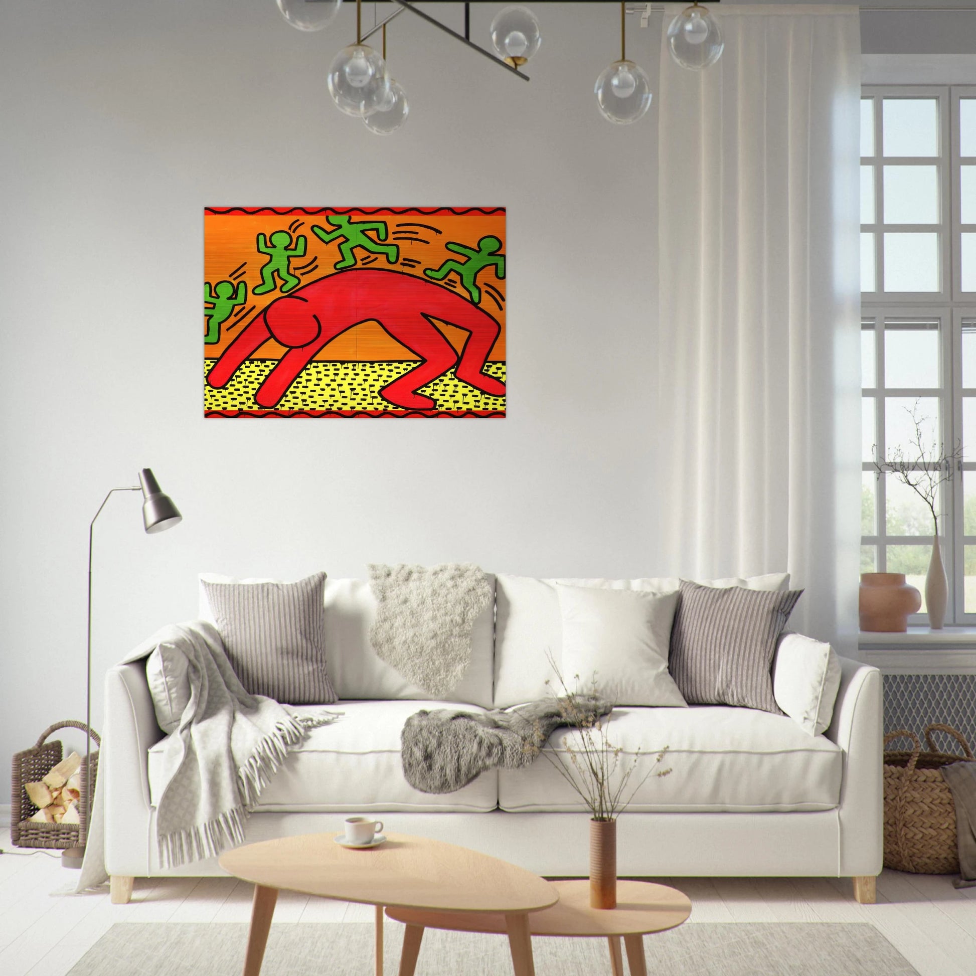 UNTITLED 1982 2 - Keith Haring Brushed Aluminum Print - 70x100 cm / 28x40 inches | Keith Haring Aluminum Print | Keith Haring Prints
