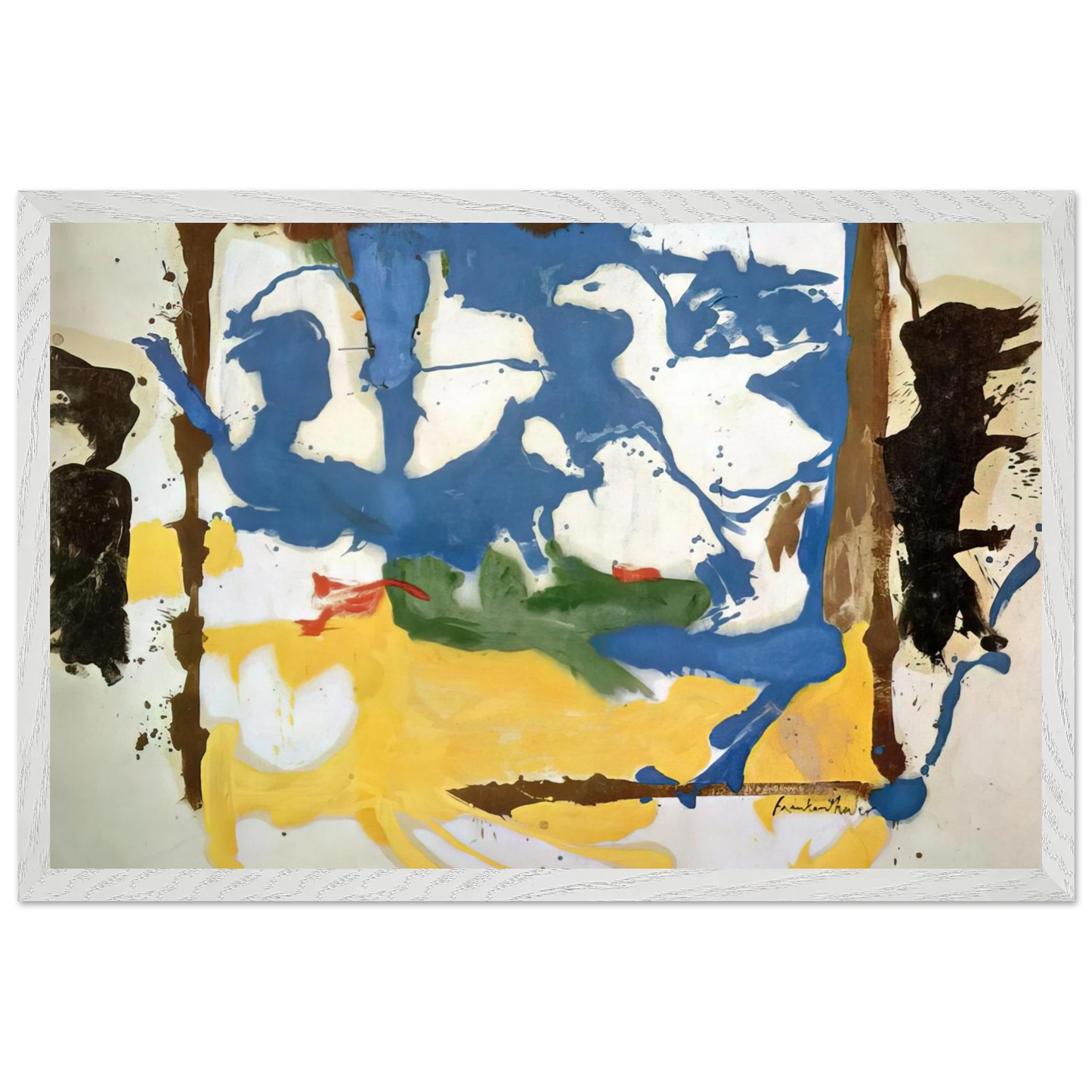 Helen Frankenthaler - Swan Lake #2 - 1961 Wall art - A2 (42 x 59.4  cm) - Fine Art Poster-canvas - -