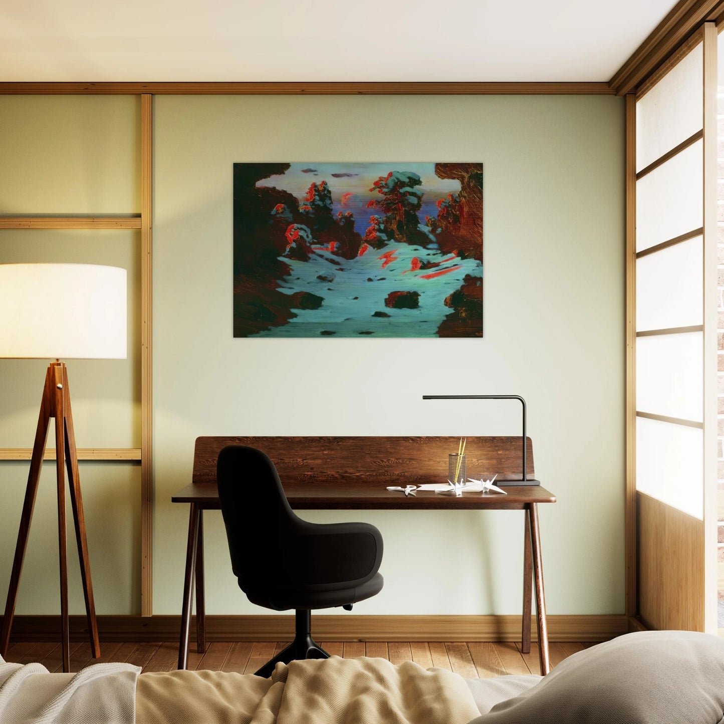 Sunset Effect - Arkhyp Kuindzhi Brushed Aluminum Print - 70x100 cm / 28x40 inches | Arkhyp Kuindzhi Aluminum Print | Arkhyp Kuindzhi Prints