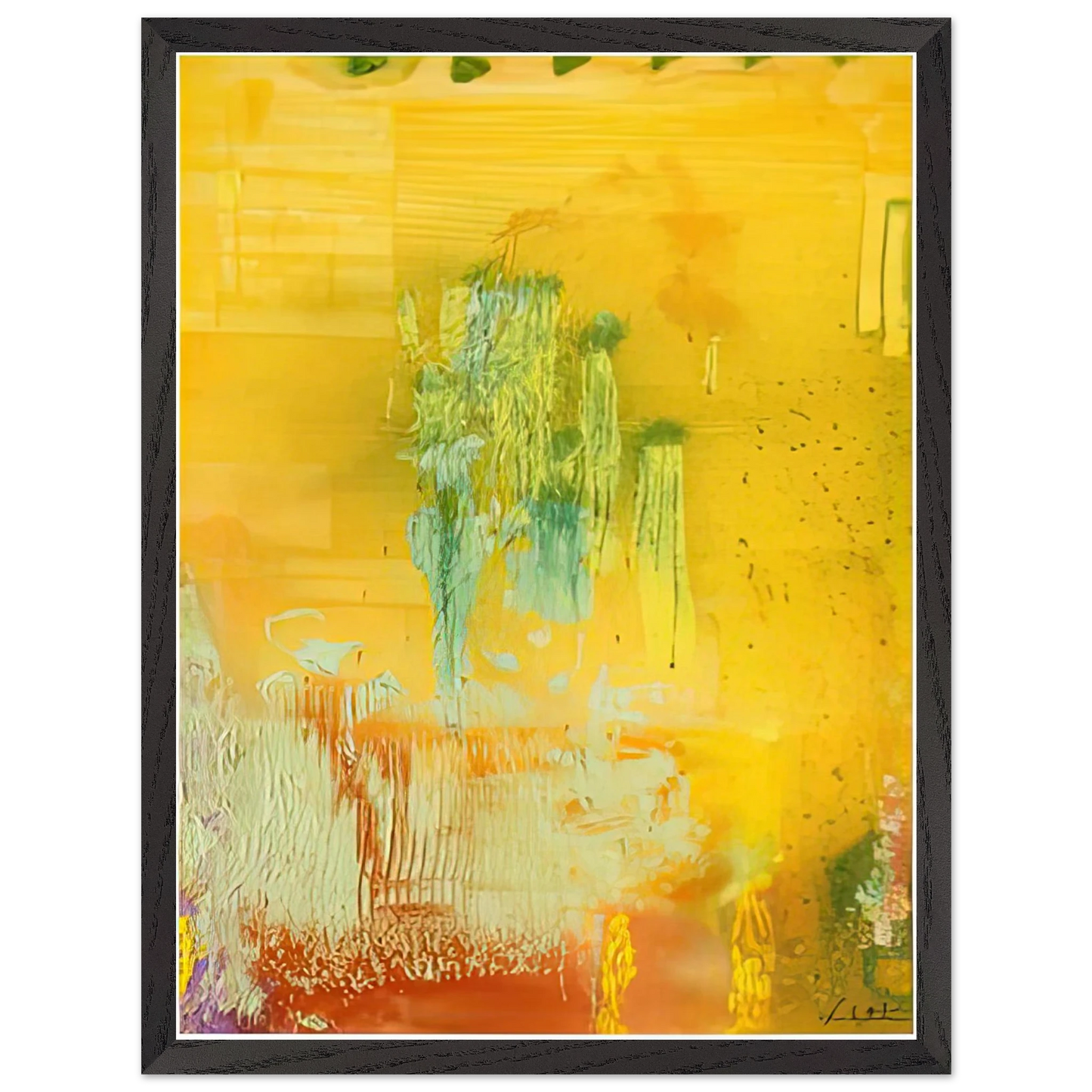 Helen Frankenthaler - Aspens, 1991- Wall Art - 21x29.7 cm / 8x12" - Premium Wooden Framed Poster With Fine Art Paper-canvas - White frame