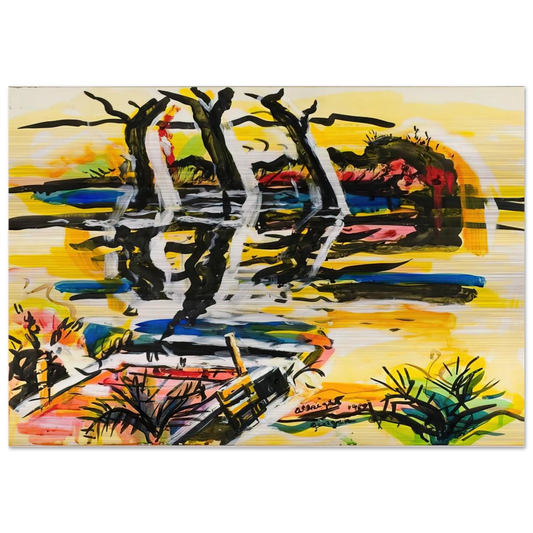 THREE TREES GEORGIA 1969 - Ivan Albright Brushed Aluminum Print - 70x100 cm / 28x40 inches | Ivan Albright Aluminum Print | Ivan Albright Prints
