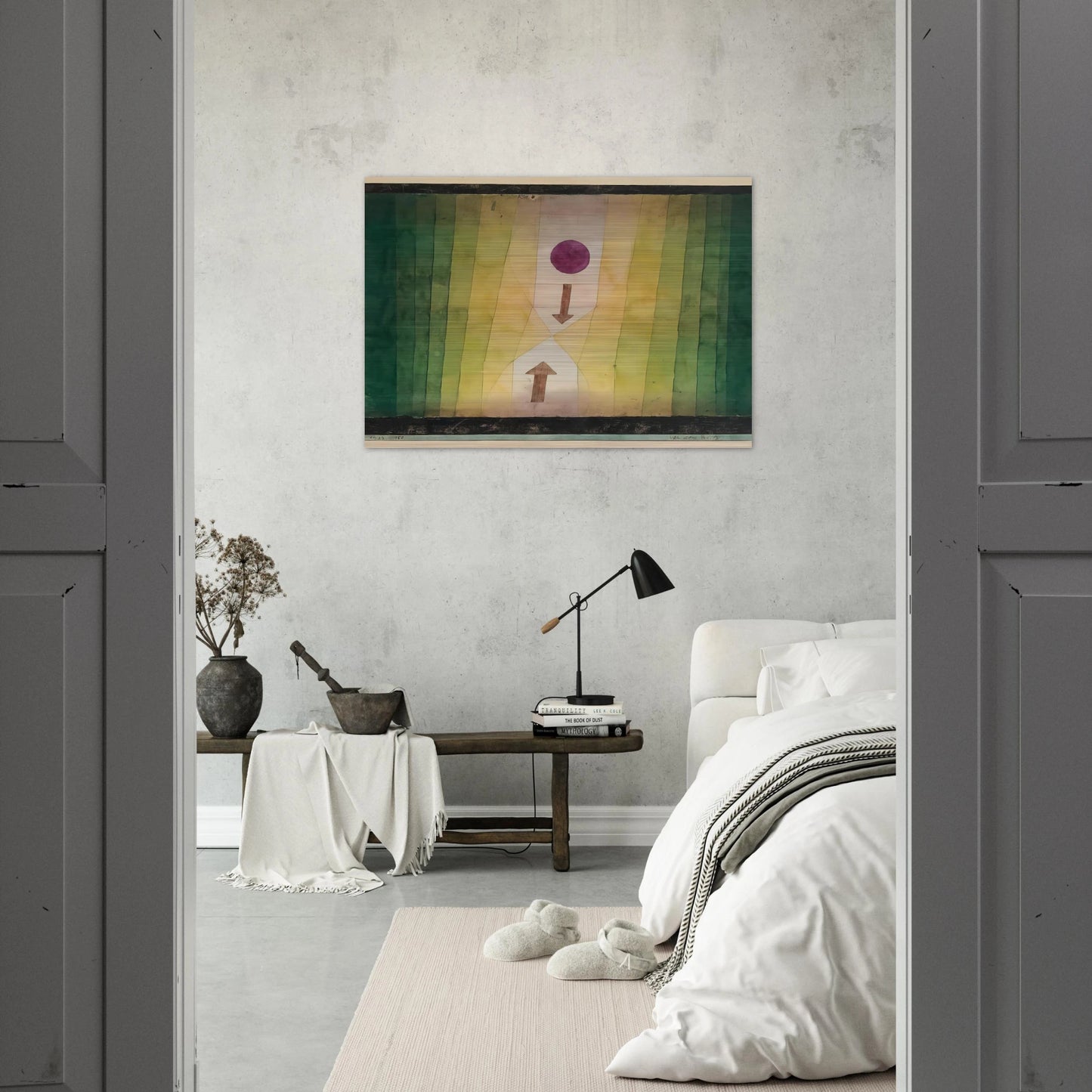 BEFORE THE BLITZ 1923 - Paul Klee Brushed Aluminum Print - 70x100 cm / 28x40 inches | Paul Klee Aluminum Print | Paul Klee Prints