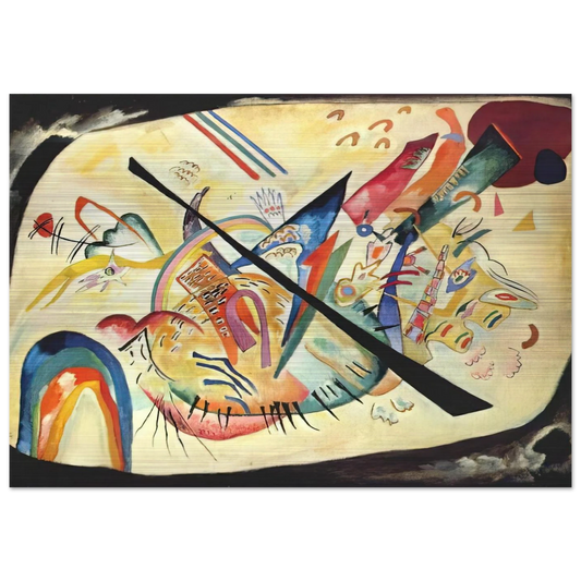 WHITE OVAL 1919 - Wassily Kandinsky Brushed Aluminum Print - 70x100 cm / 28x40 inches | Wassily Kandinsky Aluminum Print | Wassily Kandinsky Prints