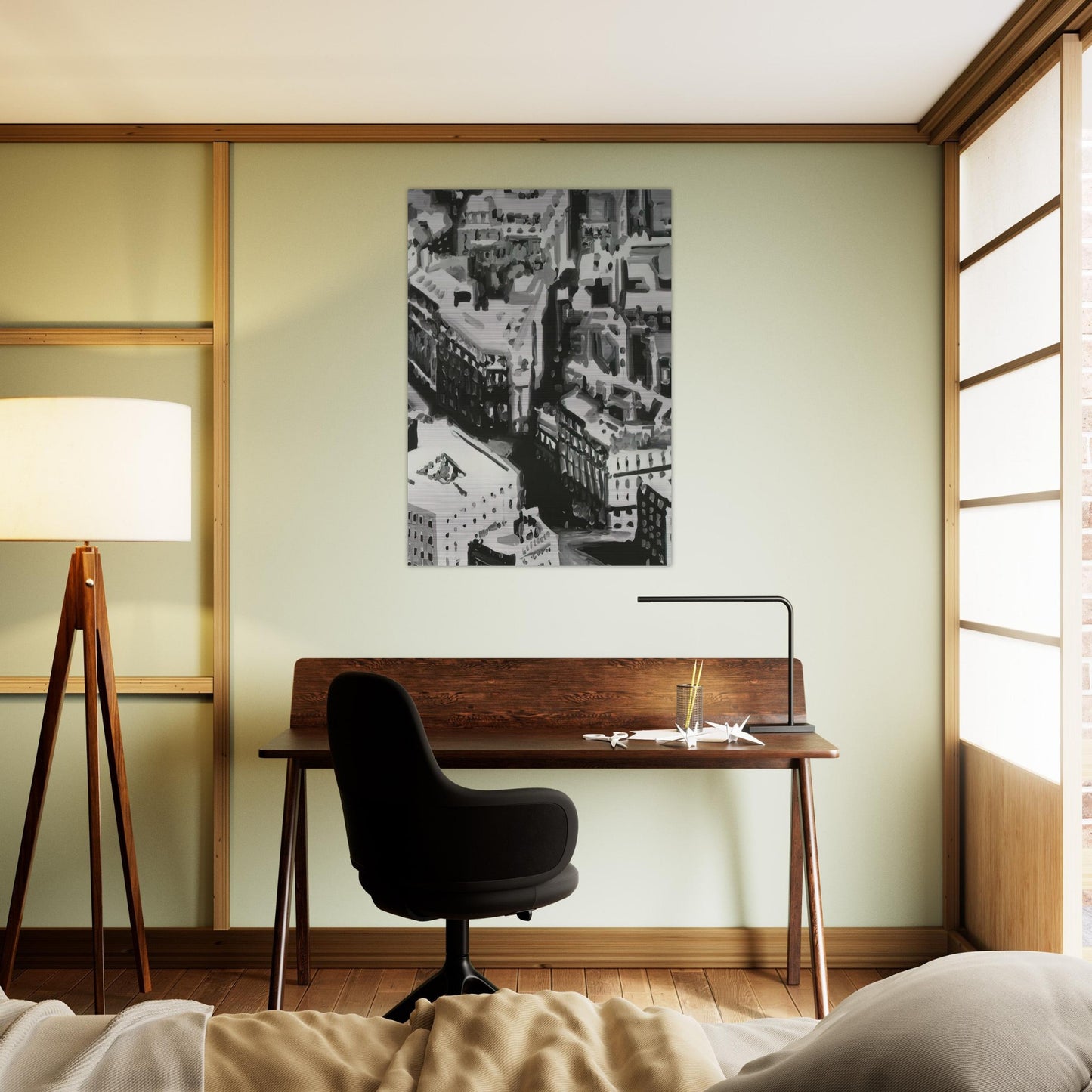 TOWNSCAPE P1 1968 - Gerhard Richter Brushed Aluminum Print - 70x100 cm / 28x40 inches | Gerhard Richter Aluminum Print | Gerhard Richter Prints