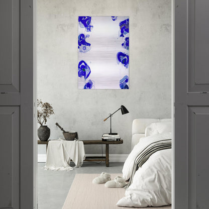 Blue Balls - Sam Francis Brushed Aluminum Print - 70x100 cm / 28x40 inches | Sam Francis Aluminum Print | Sam Francis Prints
