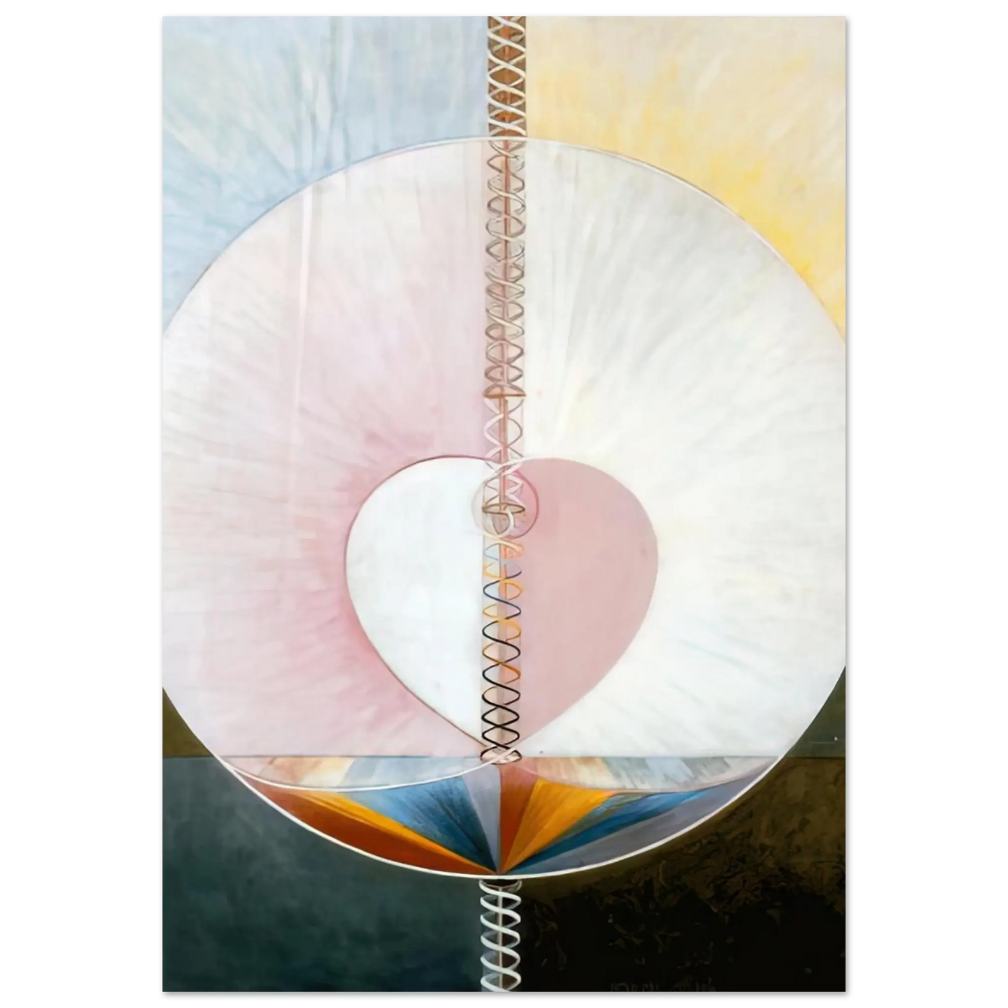 Hilma af Klint - WHAT A HUMAN BEING IS 1910 Wall art - 40x50 cm / 16x20 Inches - Fine Art Poster - -