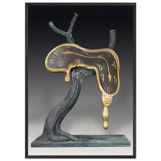 PROFILE OF TIME 1984 - Salvador Dali 70x100 cm / 28x40 inches Framed Art Print – Black Wooden Frame