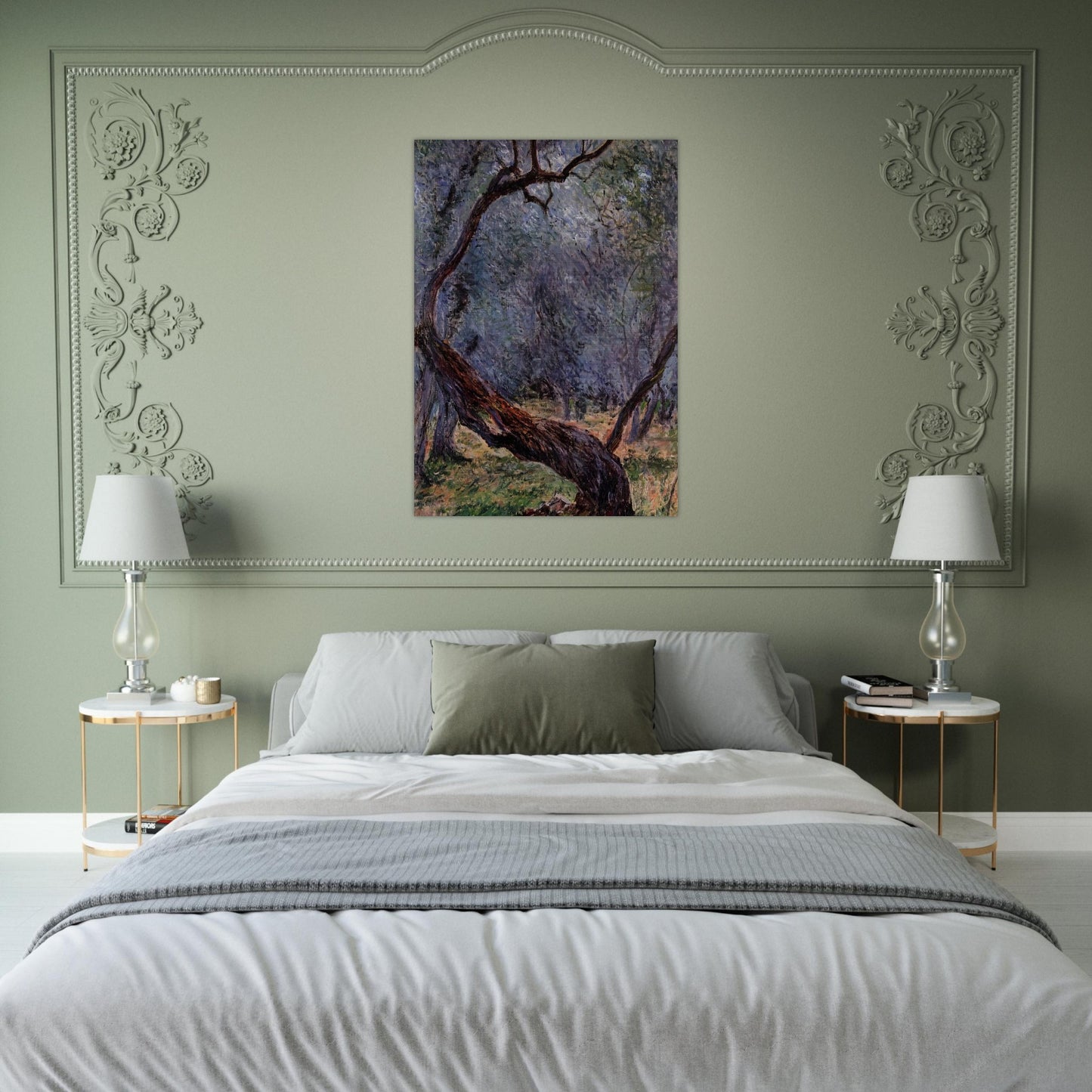 Olive Trees Study - claude monet Brushed Aluminum Print - 70x100 cm / 28x40 inches | claude monet Aluminum Print | claude monet Prints