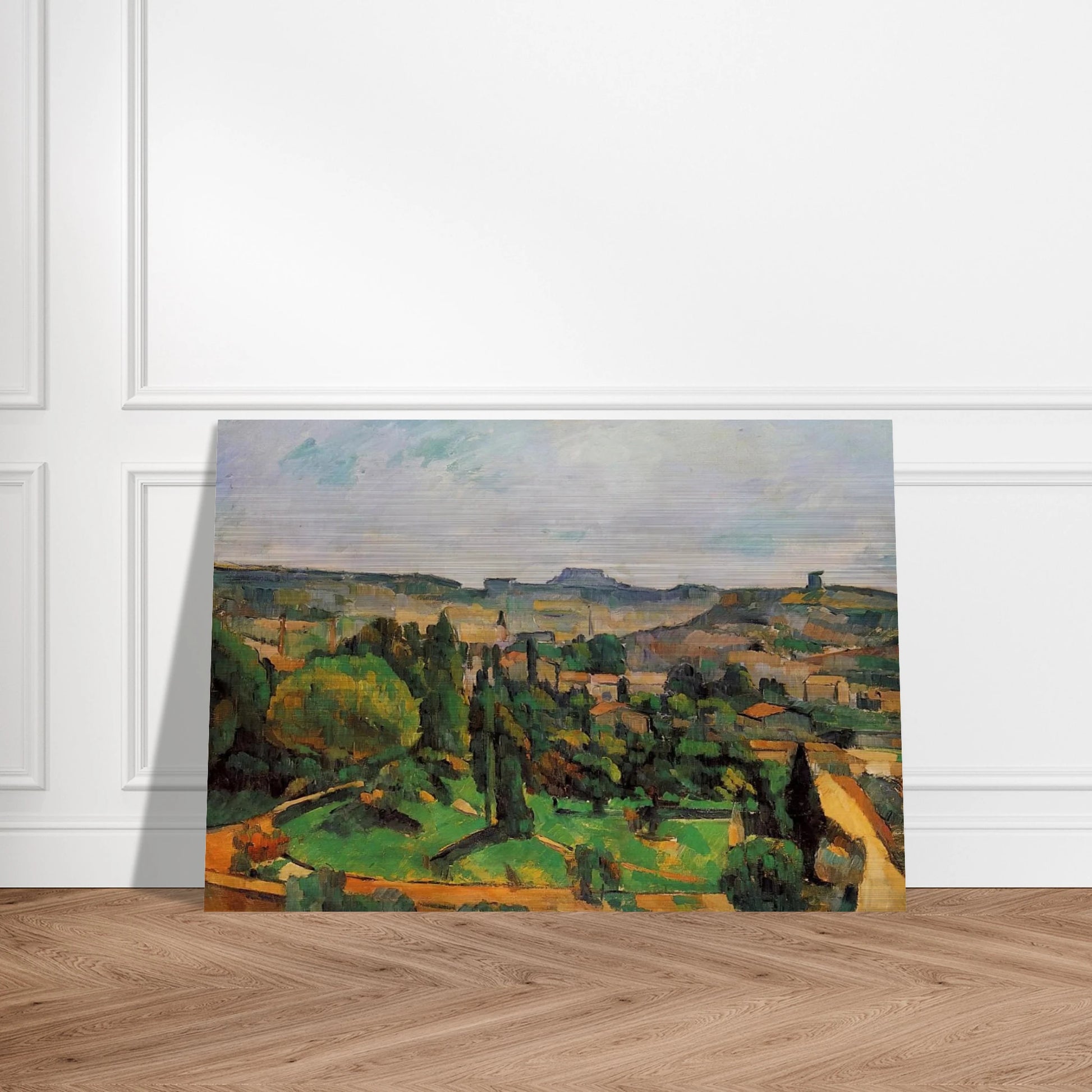 Ile de France Landscape - Paul Cézanne Brushed Aluminum Print - 70x100 cm / 28x40 inches | Paul Cézanne Aluminum Print | Paul Cézanne Prints