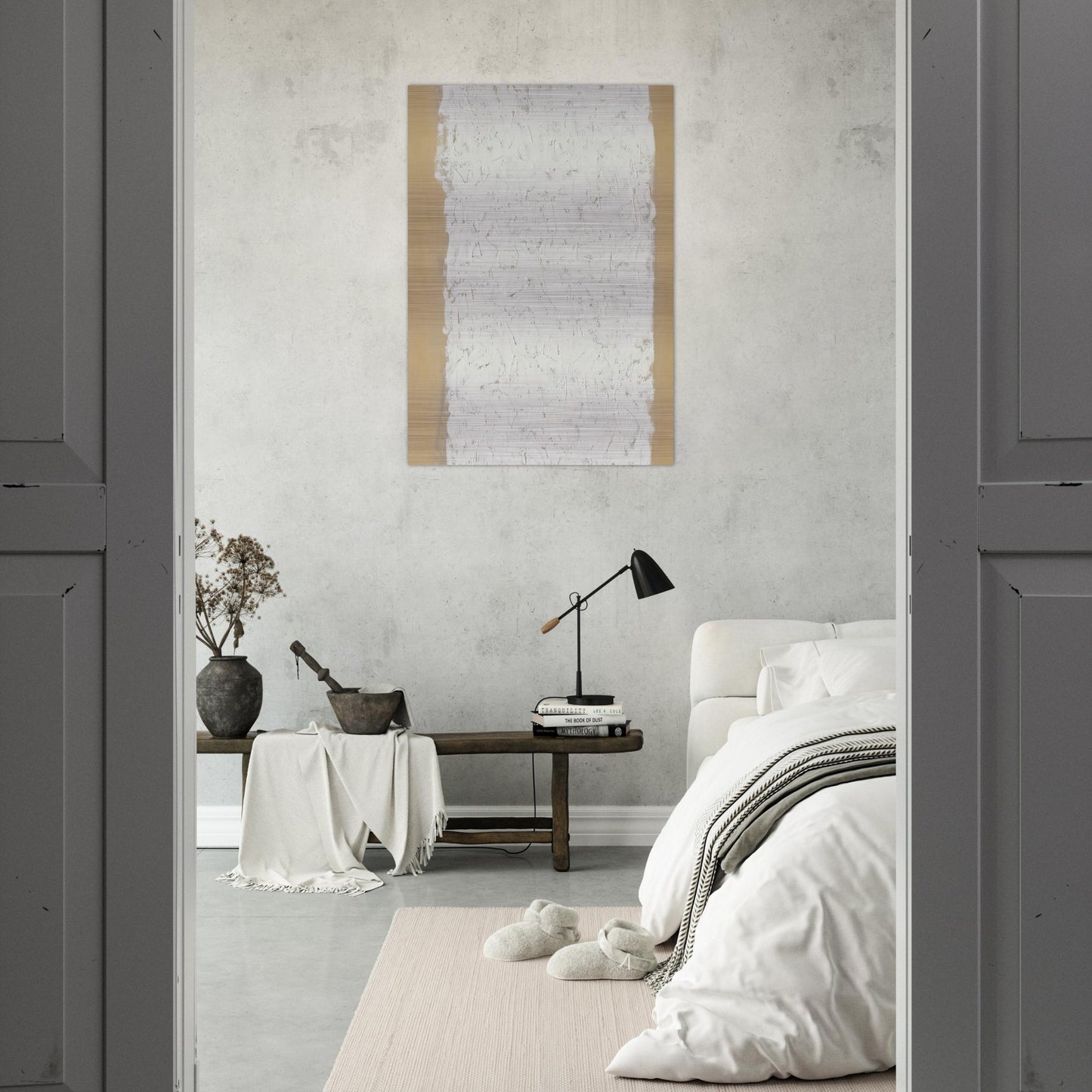 Enter - Robert Ryman Brushed Aluminum Print - 70x100 cm / 28x40 inches | Robert Ryman Aluminum Print | Robert Ryman Prints