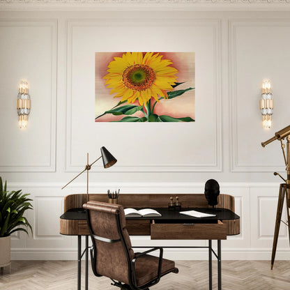 A Sunflower from Maggie - Georgia O'Keeffe Brushed Aluminum Print - 70x100 cm / 28x40 inches | Georgia O'Keeffe Aluminum Print | Georgia O'Keeffe Prints