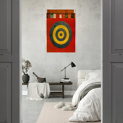 TARGET WITH PLASTER CASTS 1955 - Jasper Johns Brushed Aluminum Print - 70x100 cm / 28x40 inches | Jasper Johns Aluminum Print | Jasper Johns Prints