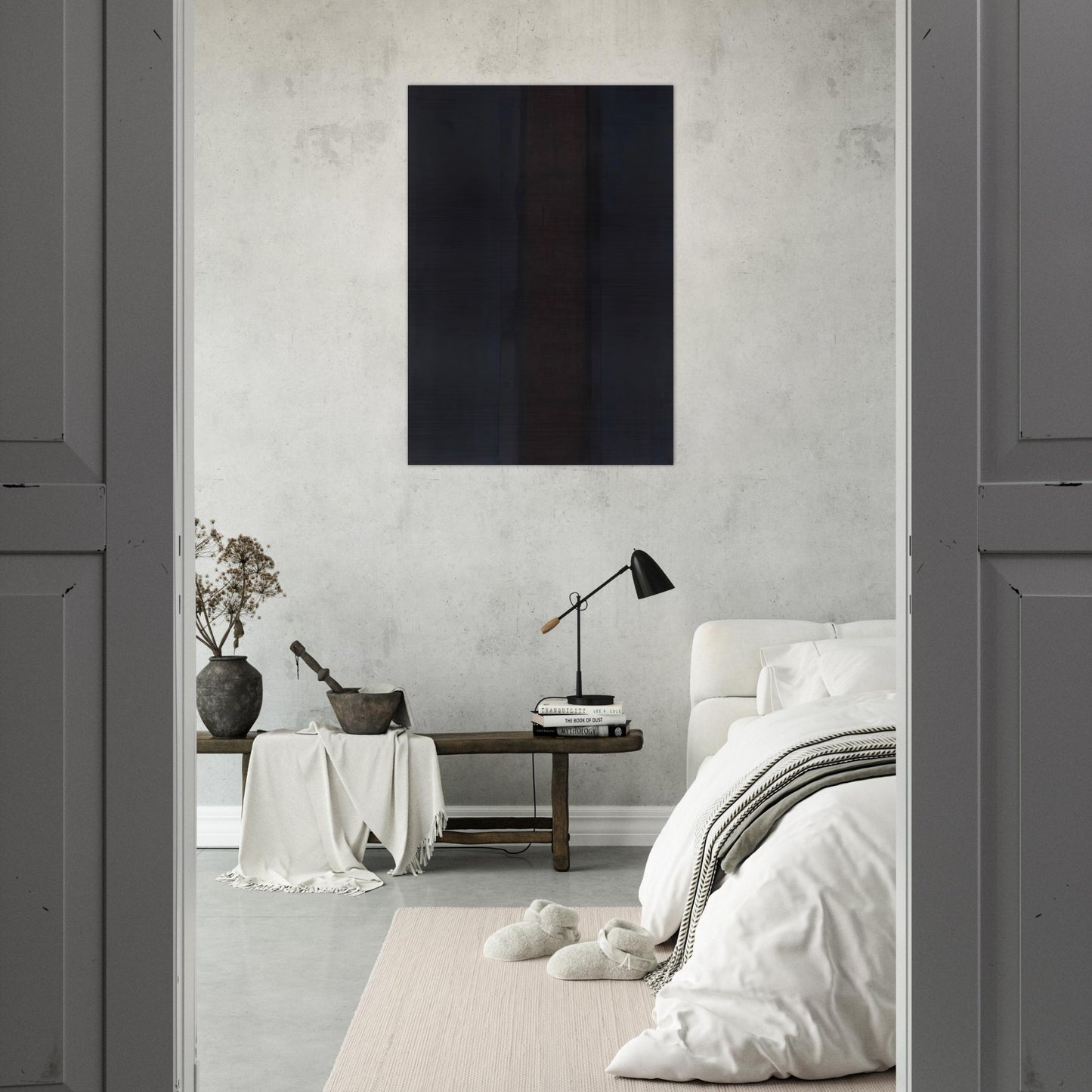 Umber Blue - 1987 - Yun Hyong-keun Brushed Aluminum Print - 70x100 cm / 28x40 inches | Yun Hyong-keun Aluminum Print | Yun Hyong-keun Prints