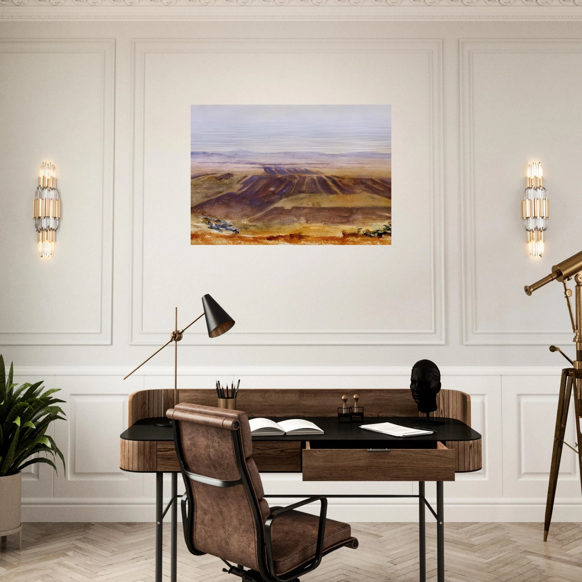 The Plains from Nazareth - John Singer Sargent Brushed Aluminum Print - 70x100 cm / 28x40 inches | John Singer Sargent Aluminum Print | John Singer Sargent Prints