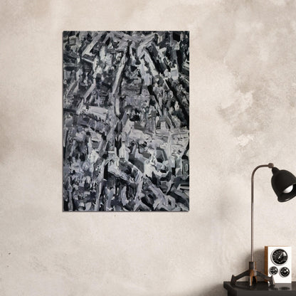 TOWNSCAPE F 1968 - Gerhard Richter Brushed Aluminum Print - 70x100 cm / 28x40 inches | Gerhard Richter Aluminum Print | Gerhard Richter Prints