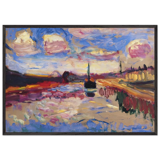 CANAL DU MIDI 1899 - Henri Matisse 70x100 cm / 28x40 inches Framed Art Print – Black Wooden Frame