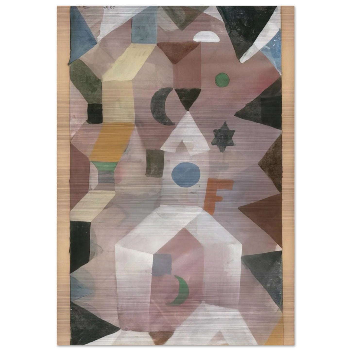 THE CHAPEL 1917 - Paul Klee Brushed Aluminum Print - 70x100 cm / 28x40 inches | Paul Klee Aluminum Print | Paul Klee Prints